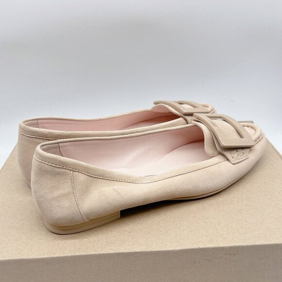 Roger Vivier Women's Shoes Flats Square Buckle Shallow Round Toe Heels 40 US 10 - Picture 6 of 14